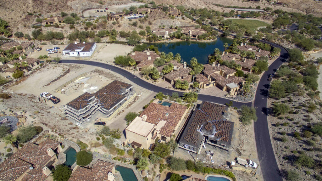 Aerial view of Stone Eagle Homes